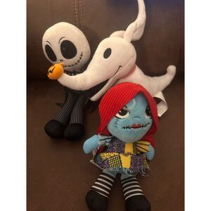 Disney NIGHTMARE BEFORE CHRISTMAS plush bundle 3 pcs Jack Sally Xero  PL 174